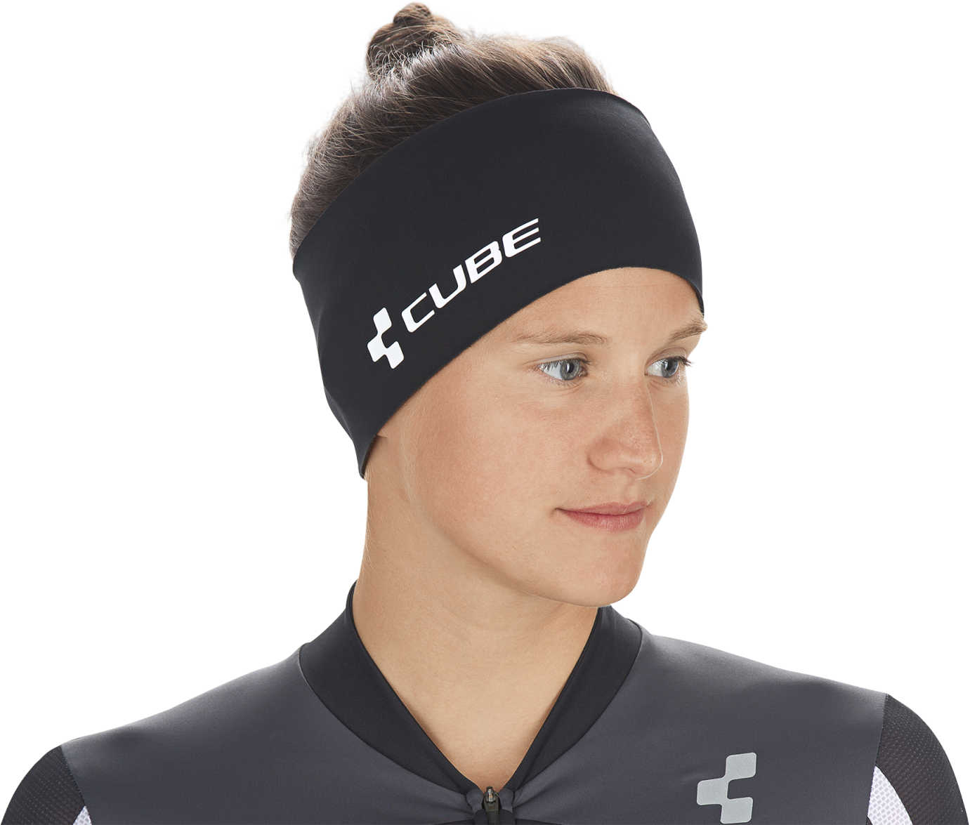 CUBE Functional Headband Race Be Warm Blk/White