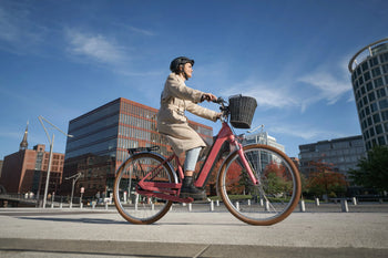 CUBE fiets met stadsfiets banden
