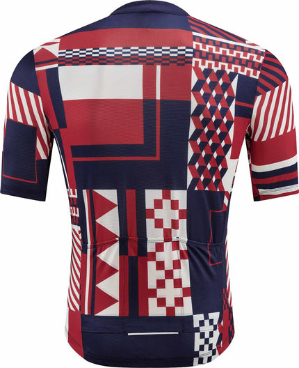 CUBE BLACKLINE JERSEY CMPT S/S BLUE/RED/BEIGE