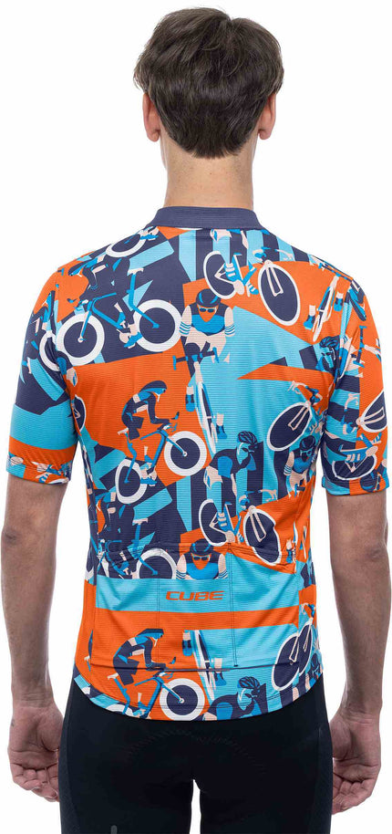 CUBE BLACKLINE JERSEY CMPT S/S BLUE/ORANGE