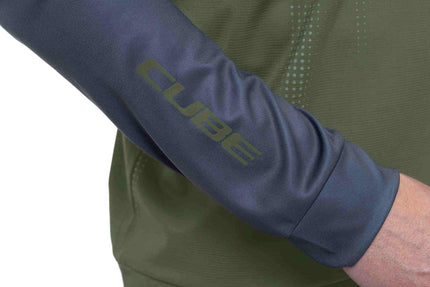 Cube Atx Round Neck Jersey Tm L/S Olive/Grey