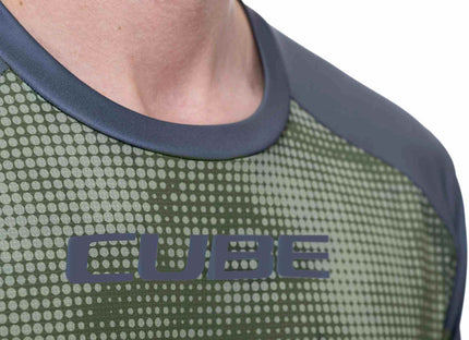 Cube Atx Round Neck Jersey Tm L/S Olive/Grey