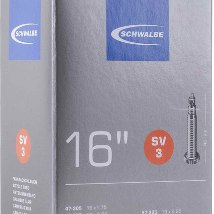 Schwalbe Inner Tube Sv3 16 Inch 47/62-305 40Mm
