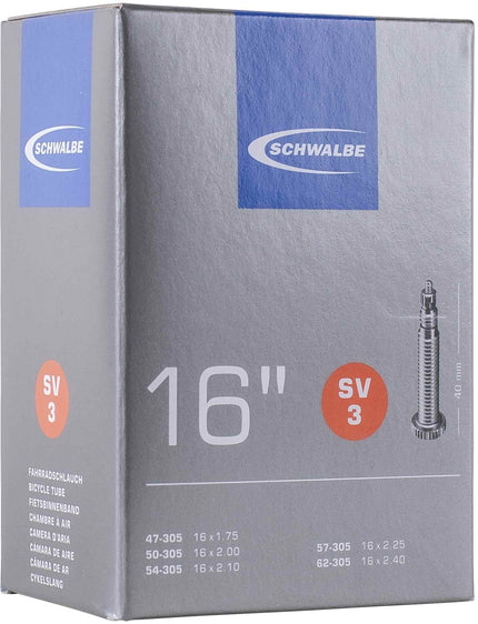 Schwalbe Inner Tube Sv3 16 Inch 47/62-305 40Mm