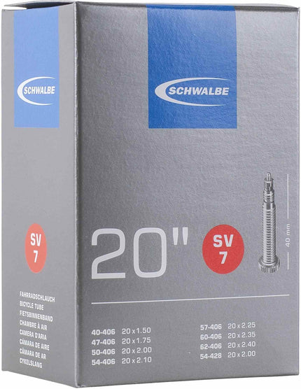 Schwalbe Inner Tube Sv7 20 Inch 40/62-406 40Mm