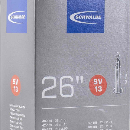 Schwalbe Inner Tube Sv13 26 Inch 40/62-559 40Mm
