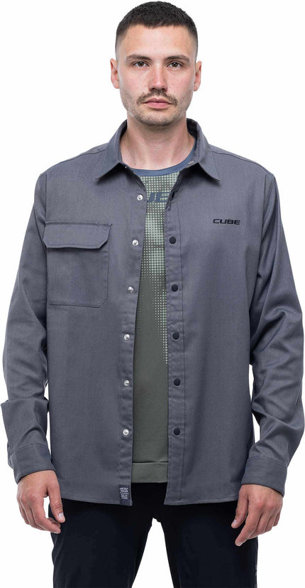 Cube Vertex Shirt L/S Grey
