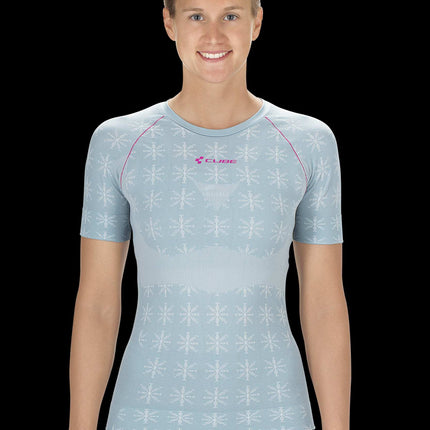CUBE Baselayer WS Race Be Cool S/S Grey/Pink