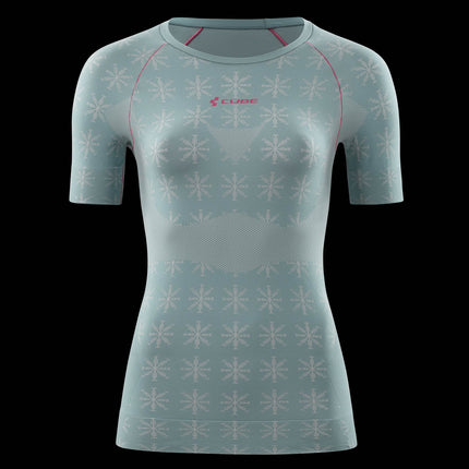 CUBE Baselayer WS Race Be Cool S/S Grey/Pink