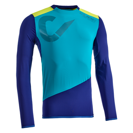 CUBE Am Round-Neck Jersey L/S Blue/Lime