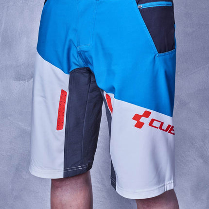 CUBE Action Shorts Pilot White/Blue/Red