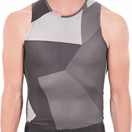 CUBE Baselayer Shirt Mesh Sleeveless Gry Camo
