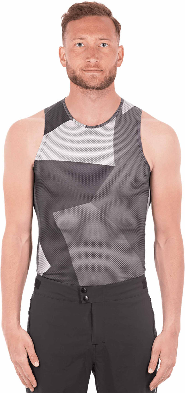 CUBE Baselayer Shirt Mesh Sleeveless Gry Camo