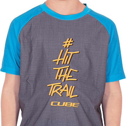 CUBE Junior Jersey S/S Grey/Blue