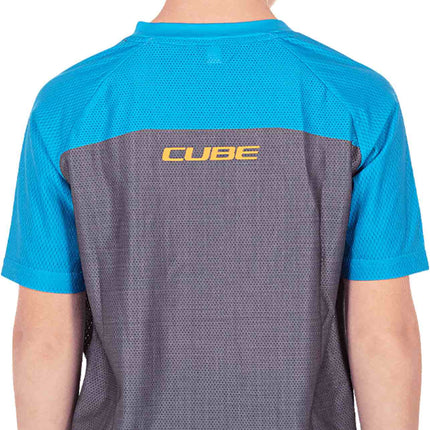 CUBE Junior Jersey S/S Grey/Blue