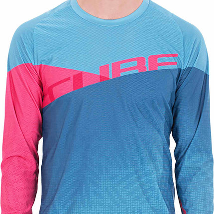 CUBE Edge Round Neck Jersey L/S Blue/Pink