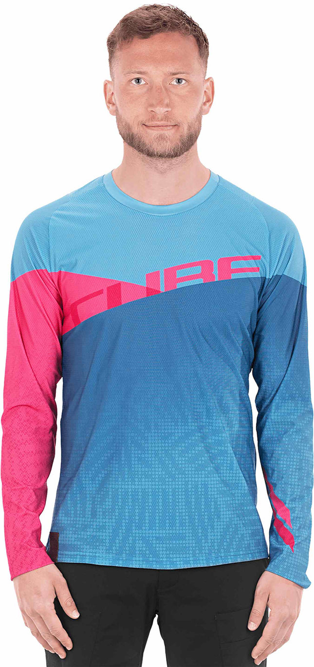 CUBE Edge Round Neck Jersey L/S Blue/Pink