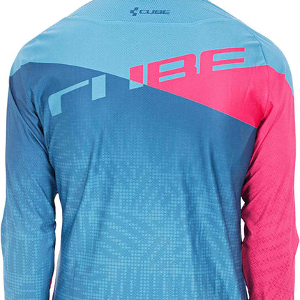 CUBE Edge Round Neck Jersey L/S Blue/Pink