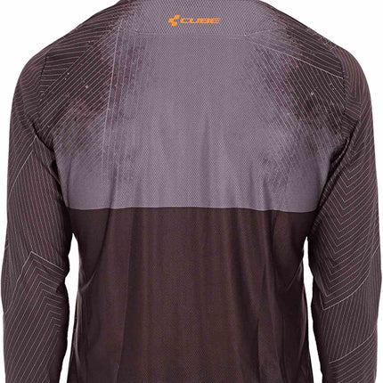 CUBE Edge Round Neck Jersey L/S Black/Orange