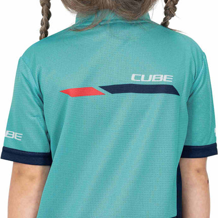 CUBE Junior Teamline Jersey S/S Blue/Mint