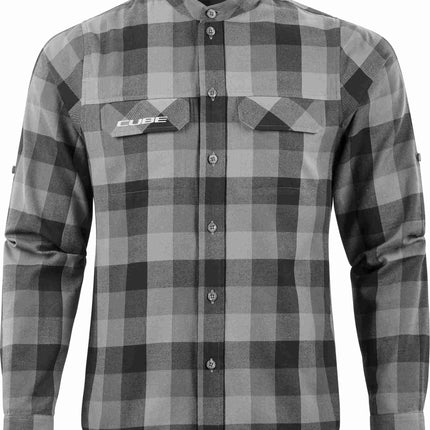 CUBE Work Shirt L/S Grey Check