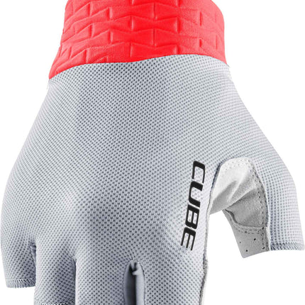 CUBE Gloves Performance Short Finger Grey/Red
