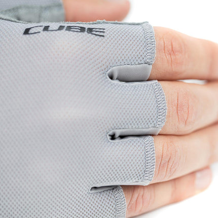 CUBE Gloves Performance Short Finger Grey/Red