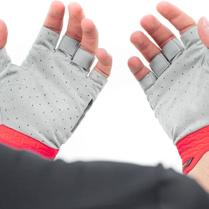 CUBE Gloves Performance Short Finger Grey/Red