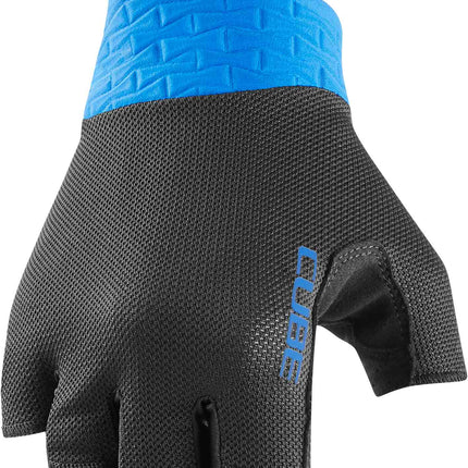 CUBE Gloves Performance Short Finger Black/Blue