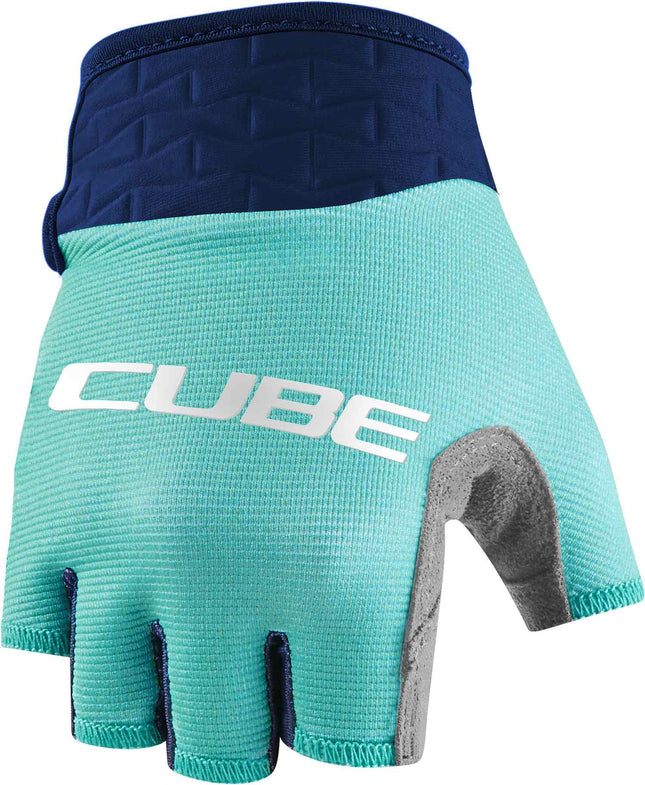 CUBE Gloves Perform. Junior Short Finger Blue/Mint