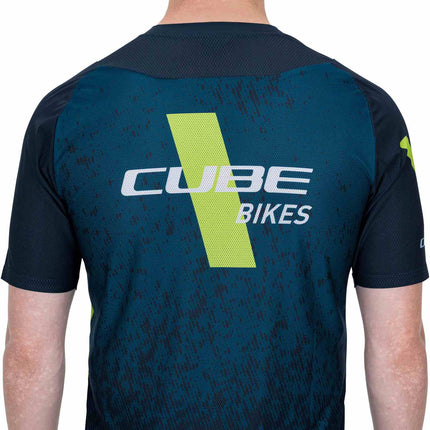 CUBE Edge Round Neck Jersey S/S Blue/Lime