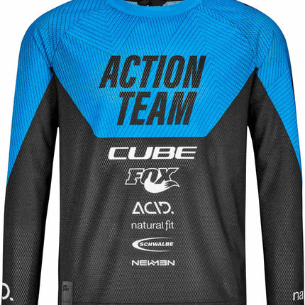CUBE Junior Jersey L/S X Actionteam Black/Blue
