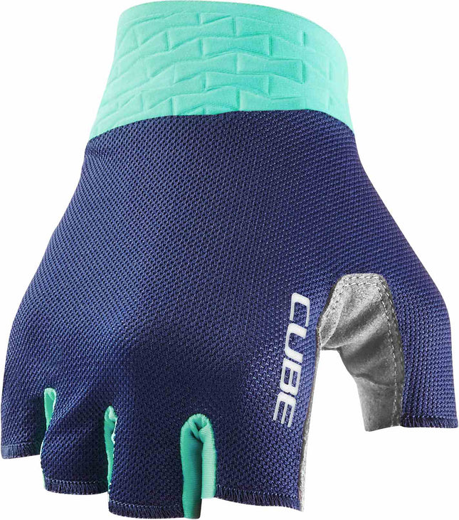 CUBE Gloves Performance Short Finger Blue/Mint
