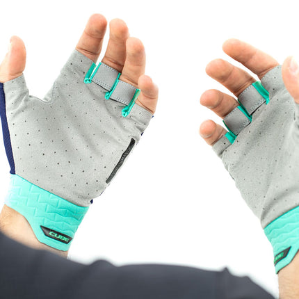 CUBE Gloves Performance Short Finger Blue/Mint