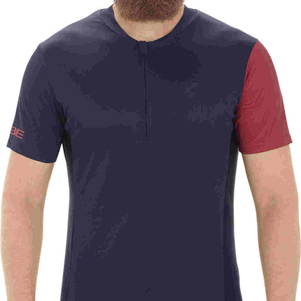 CUBE Tour Jersey Half Zip Blue/Red