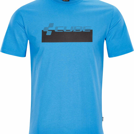 CUBE Organic T-Shirt Logo Dots Blue