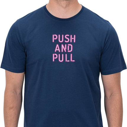 CUBE Organic T-Shirt Push & Pull Blue