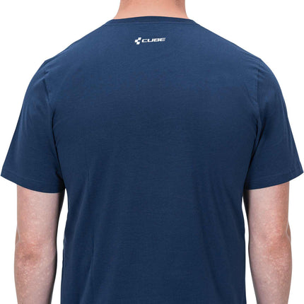 CUBE Organic T-Shirt Push & Pull Blue