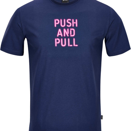 CUBE Organic T-Shirt Push & Pull Blue