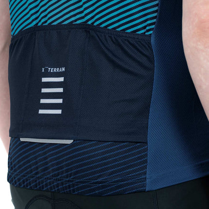CUBE Atx Jersey Full Zip S/S Blue