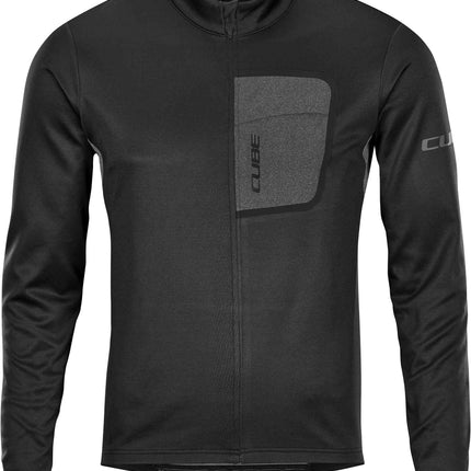 CUBE Atx Jersey Full Zip L/S Black