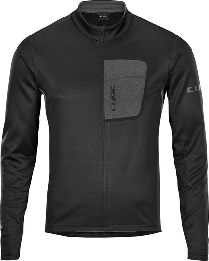CUBE Atx Jersey Full Zip L/S Black