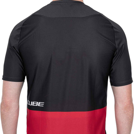 CUBE Edge Round Neck Jersey S/S Black/Red