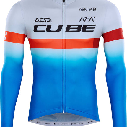 CUBE Teamline Jersey L/S Blue/Red/Grey