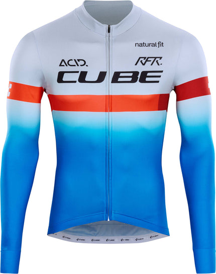 CUBE Teamline Jersey L/S Blue/Red/Grey