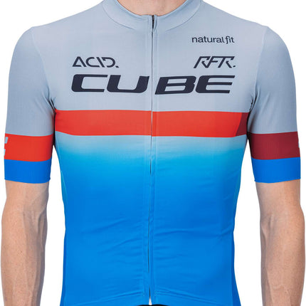 CUBE Teamline Jersey S/S Blue/Red/Grey
