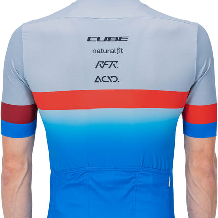 CUBE Teamline Jersey S/S Blue/Red/Grey