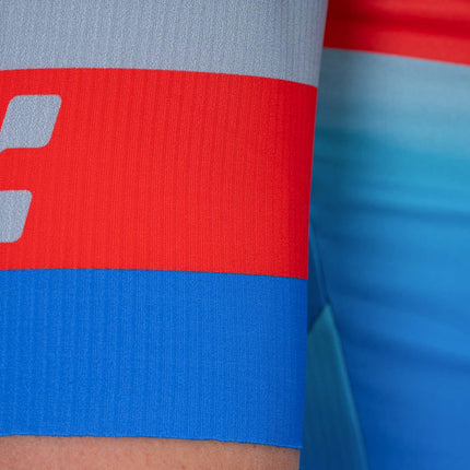 CUBE Teamline Jersey S/S Blue/Red/Grey
