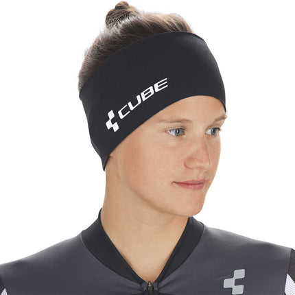 CUBE Functional Headband Race Be Warm Blk/White