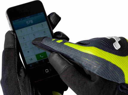 CUBE Natural Fit Gloves Touch Long Finger Lime/Blk